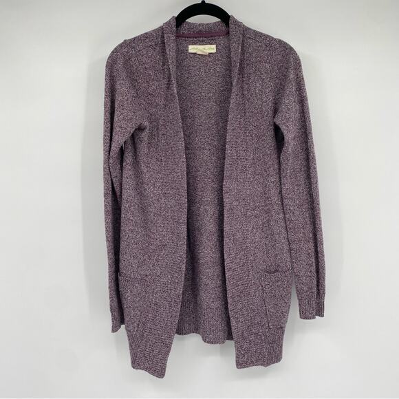 Staring at Stars Anthropologie Women's Heather Purple Open Front Cardigan Small - Picture 1 of 9